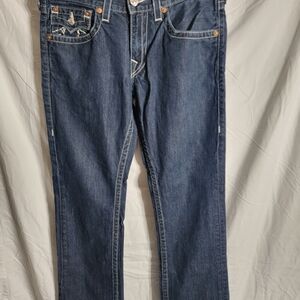 True Religion Men's Straight Jeans - Dark Blue